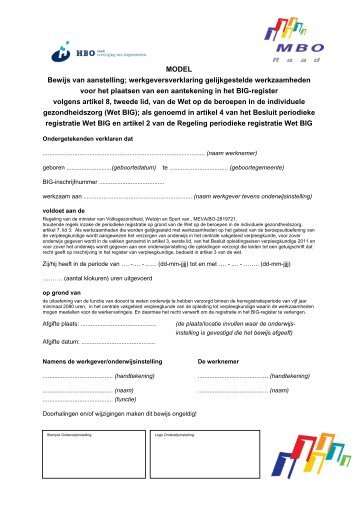 werkgeversverklaring